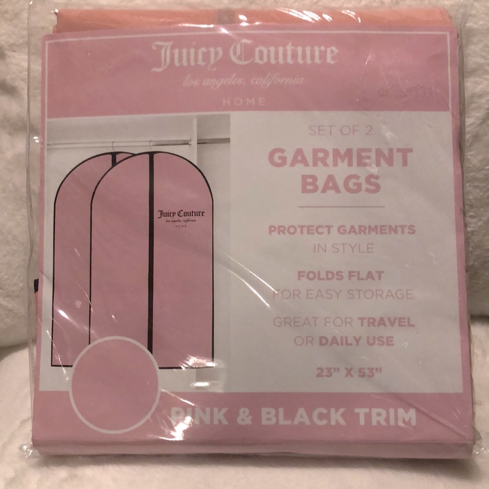 NEW 1 SET OF TWO JUICY COUTURE GARMET BAGS